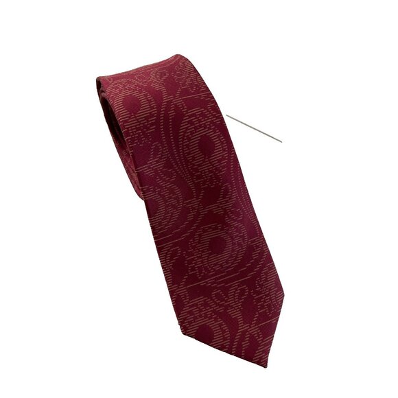 Tallia Paisley Silk Tie Red - Picture 1 of 2